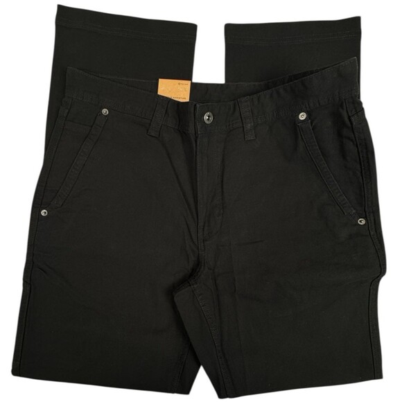 Eddie Bauer Mens  Size 34X32 Pants Black Canvas Utility Stretch Ultra Durable - Picture 2 of 12